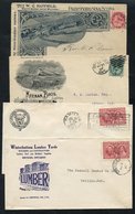 1900-37 Illustrated Advertising Envelopes (4), Three Depicting Lumber, The Other A Woodworking Factory. Fine. - Sonstige & Ohne Zuordnung