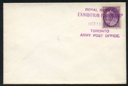 1901 Unaddressed Envelope With A Leaf Issue 2c, Tied By A Fine Strike Of The Rare Violet 5 Line 'ROYAL  REVIEW/EXHIBITIO - Sonstige & Ohne Zuordnung