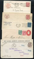 1903-10 Covers/cards (4), All With 1903 Issue Edward VII Stamps. Destinations Incl. England, France, Switzerland & Germa - Autres & Non Classés