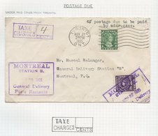 1908-38 Small Accumulation Of Covers Or Cards With Postage Dues Or Due Markings Incl. One Very Fine Advertising Cover. ( - Autres & Non Classés