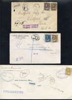 1911 Admiral Issue Covers (3) All Registered, 5c & 3c On 1919 Cover To The UK With La Rose Mines (Cobalt) Corner Adverti - Autres & Non Classés