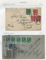 1914-26 Written Up Collection Of Covers Sent Registered, 11 Overseas, 4 Internally With A Range Of Rates, One Cover With - Sonstige & Ohne Zuordnung