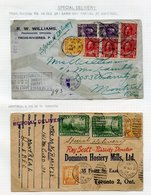 1925-30 Covers (5) & A Card, All With Special Delivery Markings, But The Fee Paid By Definitive Stamps (not The Special  - Sonstige & Ohne Zuordnung
