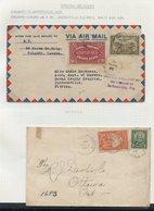 1930 Special Delivery Covers (8) Written Up On Album Pages, Two With 1922 20c (SG.S4) Stamps, Two With 1927 20c (SG.S5), - Sonstige & Ohne Zuordnung