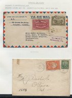 1930 Special Delivery Covers (8) Written Up On Album Pages, Two With 1922 20c (SG.S4) Stamps, Two With 1927 20c (SG.S5), - Autres & Non Classés