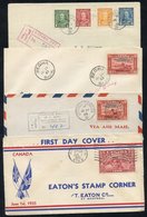 1930's FIRST DAY COVERS  (15). Noted - Two 'Grain Exhibition' JUL.24.33 Covers And A Plate Block Of Four 10c 'Loyalists' - Sonstige & Ohne Zuordnung