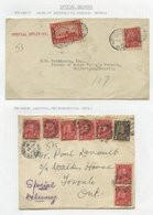 1931-32 Special Delivery Covers (10) Written Up On Album Pages, With Either 20c Special Delivery Stamps (6) Or With The  - Autres & Non Classés