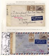 1942-45 Wartime Security Blank, Or Blacked Out Cancels On Ten Covers, Three Have Gone To Switzerland And Have German Cen - Autres & Non Classés
