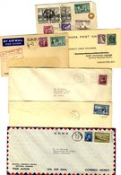 Overprinted Official Stamps On Covers/cards (5) & A Parcel Label, All With Either O.H.M.S Or 'G' Overprints. Includes A  - Autres & Non Classés