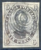 1851 Laid Paper 6d Brown Purple, Large Margined Example With Fine Target Cancel, SG.3, Cat. £1,400. Scott 2b, Cat. $2,40 - Autres & Non Classés