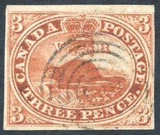 1852-57 3d Red, Good To Large Margins, Fine Target Cancel, SG.5. (1) - Sonstige & Ohne Zuordnung