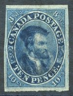 1855 Thin Translucent Paper 10d Blue, Clear To Large Margins, FU Lightly Cancelled Example. Scott 7, Cat. $2,500. Green  - Autres & Non Classés