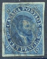 1855 Thin Translucent Paper 10d Blue, Major Re-entry In CANADA & Doubling Of Oval On Right (position 29) Light Corner Cr - Sonstige & Ohne Zuordnung