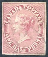 1857 ½d Deep Rose, Cut Example But Not In To Frame Line, FU With Circular Cancel, SG.17. (1) Cat. £600 - Sonstige & Ohne Zuordnung