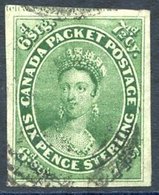 1857 7½d Green, Very Large Margined Example With Partial Plate Imprint At Top, Corner Crease At Lower Left & Small Nick  - Sonstige & Ohne Zuordnung