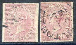 1857 Thin Soft Horizontally Ribbed Paper ½d Deep Rose, FU With Good To Large Margins On Three Sides, Just Touching Outer - Sonstige & Ohne Zuordnung