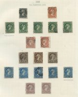 1868 Large Queen's Ottawa Printing Pl.12 Thin Transparent Paper, Good To FU Range ½c, 1c, 2c (5), 3c (2), 6c (2), 12½c ( - Sonstige & Ohne Zuordnung