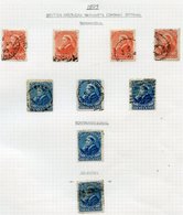 1893 20c Vermilion, M Single (thinned) + Good To FU Examples (4), 50c Blue, Good To FU Examples (4), Another Pre-cancell - Sonstige & Ohne Zuordnung