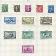 1950-63 OFFICIALS 'G' Overprinted VFU Range Incl. 1950-52 Set SG.O178/190, 1950-51 Set SG.O191/2, 1952 Set SG.O193/5, 19 - Autres & Non Classés