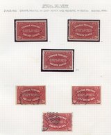 SPECIAL DELIVERY 1922 20c Carmine Dry Printing M Block Of Four (2x UM), Single Examples M (3) & VFU (2), Wet Printing Si - Autres & Non Classés