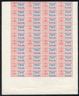 1932 British Forces In Egypt Postal Seal 1piastre Imperf Plate Proof UM Block Of Forty Being The Top Half Of A Sheet, So - Autres & Non Classés