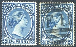 1894 CCA 2½d Prussian Blue, M - Part O.g And A U Example Cancelled FI, SG.29. (2) - Autres & Non Classés