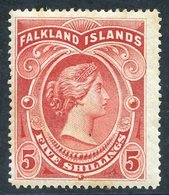 1898 5s Red M, Centred To Left, Some Minor Toning, SG. 42. Cat. £250 - Autres & Non Classés