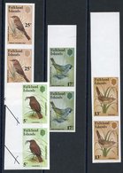 1982 Birds 5p, 13p, 17p & 25p Each UM Marginal Imperf Vertical Pairs On Watermarked Paper, The 5p Pair Slight Bend (ment - Autres & Non Classés