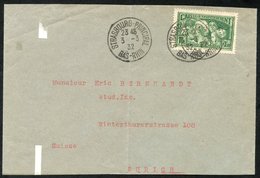 1932 Envelope To Zurich, Franked 1fr.50c + 3fr.50c 'French Provinces' (SG.493), Tied Strasbourg Principal C.d.s. Fine. ( - Autres & Non Classés