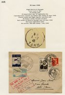 AIR: 1937-60 Collection Of First Flight Covers On Leaves, Most With Commemorative Frankings Incl. 1937 Paris-Milan; 1939 - Autres & Non Classés