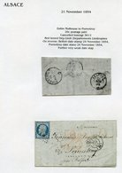 1854-61 Selection Of EL's, Franked Single & Pairs 20c Imperf Napoleon Bearing A Variety Of Cancels Incl. Red Boxed 'DEB. - Sonstige & Ohne Zuordnung