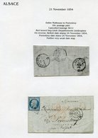 1854-61 Selection Of EL's, Franked Single & Pairs 20c Imperf Napoleon Bearing A Variety Of Cancels Incl. Red Boxed 'DEB. - Autres & Non Classés