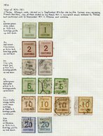 ALSACE 1870 M & U Selection To 25c On Leaves Incl. A Sheet Of Various Cancels And Another Bearing Reprints & Forgeries.  - Autres & Non Classés