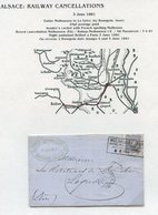 ALSACE (RAILWAYS) 1877-1918 Collection Of EL's & Postal Stationery On Written-up Leaves Bearing Various Railway Cancels, - Sonstige & Ohne Zuordnung