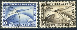 1930 South America Flight Zeppelin Set 2m (horizontal Mesh) & 4m (vertical Mesh) FU, SG.456 & 457a. (2) Cat. £1150 - Sonstige & Ohne Zuordnung