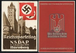 1933-39 Propaganda Cards Incl. 1933 Nurnberg Rally (corner Creases), 1936 Olympic Postal Exhibition, 1937 Govt Officials - Autres & Non Classés