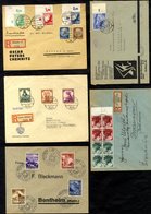 1936-43 Selection Of Cards/covers Bearing A Variety Of Cancels & Frankings Incl. 1936 Munich Brown Ribbon M/Sheet; 1939  - Sonstige & Ohne Zuordnung