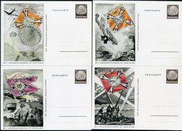 ALSACE 1941 Eight Card Series (some As German Edition) Commemorating Hitlers 52nd Birthday 6pf Opts 'Elass' Shows Differ - Sonstige & Ohne Zuordnung