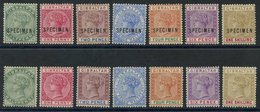 1898 English Currency Complete Sets, Both M & Optd SPECIMEN, Odd Tone Or Heavy Hinge But Mainly Fine To VF, SG.39/45 & 3 - Autres & Non Classés