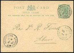 1894 (6 Mar) ½d Stationery Card To Aburi, Cancelled By Superb 'AKROPONG/GOLD COAST' C.d.s. With Another Strike In Opposi - Otros & Sin Clasificación