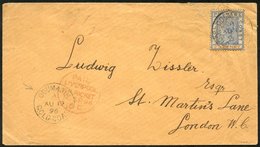 1896 (19 Aug) Env To London, Bearing 1891 2½d, Tied By 'ODUMASIE/GOLD COAST' C.d.s. & Showing Another Strike In Opposite - Sonstige & Ohne Zuordnung