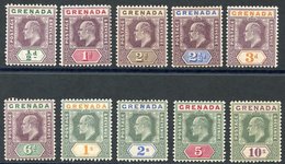 1902 CCA Set, Fine M, SG.57/66. Cat. £250 (10) - Autres & Non Classés