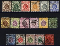 1912-21 MCCA Complete Set, VFU, SG.100/116. (17) Cat. £800. - Autres & Non Classés