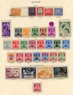 SELANGOR 1937-49 Incl. 1948 Wedding Set UM (toned Gum), 1949-52 Set UM, 1949 UPU UM (toned Gum) Etc. (32) Cat. £247 - Sonstige & Ohne Zuordnung