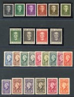 ANTILLES 1950 1½g, 2½g, 5g &10g Juliana High Values Fine M, SG.321/4, Also Lower Values 21c To 50c (1950's Issues)/ SURI - Autres & Non Classés