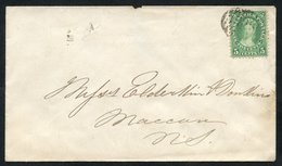 1866 Cover With A 5c Lightly Tied By A Barred Canceller With Saint John N.B JU.25.1866 And Amherst JU.26.1866 Cancels On - Autres & Non Classés