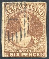 1857-63 6d Brown, Clear To Large Margins, FU With Barred Oval 'I' SG.13. (1) Cat. £300 - Sonstige & Ohne Zuordnung