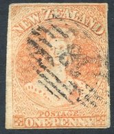 1857-63 No Wmk 1d Dull Orange, Pale Shades, Clear To Large Margins, FU With Barred Oval Numeral '18' SG.8, Cat. £750 - Autres & Non Classés