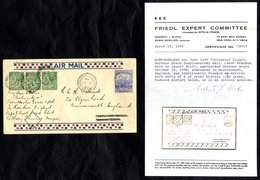 1930 Oct 10th Columbia Flight Harbour Grace - Croydon Supplementing Harbour Green Cover Franked 5 Cent Stamp (only 20 Of - Autres & Non Classés