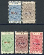 1918-23 P 14½ X 14, 6mb Postal Fiscal With Value Set, Fine M, SG.33/37. Cat. £350 (5) - Autres & Non Classés